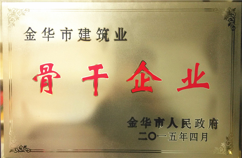 2015年金華市建筑業(yè)骨干企業(yè)