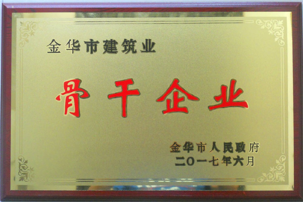 2017金華市建筑業(yè)骨干企業(yè)